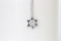 SILVER STERLING STAR of David Necklace