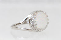 WHITE Opal Ring