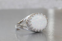 WHITE Opal Ring