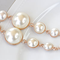 PEARL LONG EARRINGS, Statement Pearl Earrings, Pearl Bridal Earrings, Pearl Chandelier Earrings, Rebeka Pearl Earrings, Wedding Earrings
