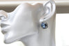 NAVY BLUE EARRINGS, Rebeka Bridal Earrings, Dark Blue Earrings,  Crystal Bridesmaid Earrings, Blue And Black Earrings, Leverback Earrings