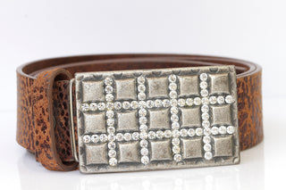 BROWN LEATHER BELT, Boho Leather belt, Wide leather belt, Tiger Leather Belt, Cognac Brown Belt, cowboy belt, Women's Belt,Jeans Buckle Belt