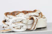 WHITE LEATHER BELT