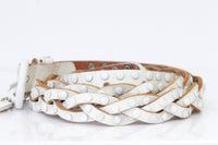 WHITE LEATHER BELT