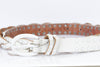 WHITE LEATHER BELT ,Wedding leather belt, Bridal White belt, Thin multi layer leather belt, Braided Belt, Women leather belt, Young Style