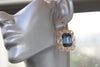 NAVY STATEMENT RING, Blue Navy Ring, Rebeka Ring,  Antique Style Ring, Blue Stone Big Ring, Filigree Ring,Emerald Cut Ring, Chunky Ring