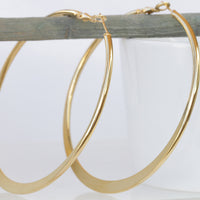 Oversized hoop earrings, Extra large thick hoop earrings, 24k Gold plated hoop earrings, Big hoop earrings, Classic hoops, Round earrings