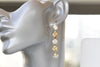 Rose Gold BRIDAL EARRINGS, Champagne Wedding Earrings, Rebeka Crystals Earrings, Gold Drop Long Earrings, Chandelier Statement Bridesmaid