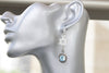 STAR OF DAVID Earrings, Jewish Jewelry, Aquamarine Earrings, Dangle Earrings, Light Blue Silver Earrings, Israeli Designer, Gift For Wedding