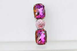 FUCHSIA BROOCH, Hot Pink Brooch, Crystal Rhinestone Brooch, Vintage Rebeka clothing Brooch, Dainty Coat Pin, Mother's Day Gift,Blush Pink