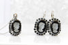 BLACK CAMEO EARRINGS, Man Portrait Earrings, Victorian Earrings, Retro Vintage Earrings, Dangle Cameo Earrings, Jet Rebeka Oval Earrings,