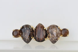 BROWN BROOCH, Brown Gold Brooch, Teardrop Brown Brooch, Gold And Brown Brooch, Elegant clothing Brooch, Mother's Day Small Gift, Sister Gift