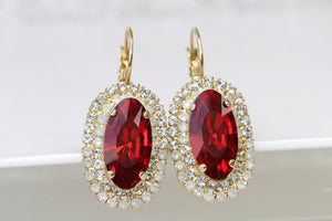 RED DROP EARRINGS, Red Ruby Bridal Earrings, Large Opal Red Coral Earrings, Big Leverback Earrings,Wedding Rebeka , Mother Of The Groom