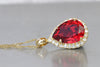 RED RUBY EARRINGS, Red Rebeka Earrings, Teardrop Ruby Drop Earrings, Antique Style Red Ruby Crystal Earrings, Bridal Red Custom Jewelry
