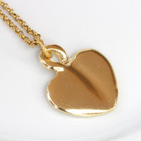 GOLD HEART NECKLACE, Everyday Heart Necklace, Wife Gift Ideas, Valentine&#39;s Present, Statement Necklace, Mother&#39;s Day,Medium Pendant Necklace
