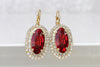 RED DROP EARRINGS, Red Ruby Bridal Earrings, Large Opal Red Coral Earrings, Big Leverback Earrings,Wedding Rebeka , Mother Of The Groom