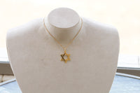 Star of David Necklace, Gold Plated Pendant, Passover Gift, Classic Necklace, Jewish Jewelry, Tradition Necklace, Gold Plated Magen David