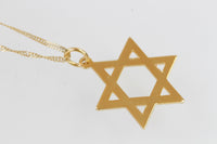 Star of David Necklace, Gold Plated Pendant, Passover Gift, Classic Necklace, Jewish Jewelry, Tradition Necklace, Gold Plated Magen David