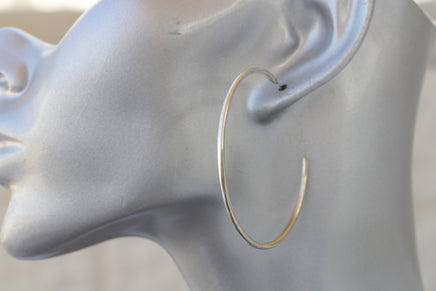 Oversized hoop earrings,  Extra large thin hoop earrings, 925 Sterling silver hoop earrings, Big hoop earrings, Silver hoops, Round earrings