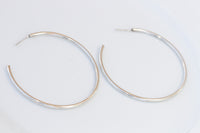 Oversized hoop earrings,  Extra large thin hoop earrings, 925 Sterling silver hoop earrings, Big hoop earrings, Silver hoops, Round earrings