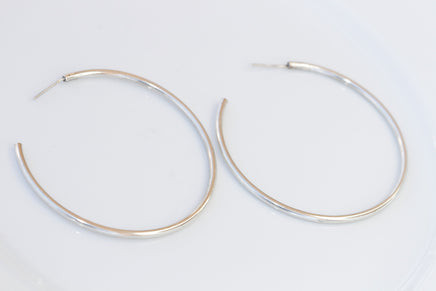 Oversized hoop earrings,  Extra large thin hoop earrings, 925 Sterling silver hoop earrings, Big hoop earrings, Silver hoops, Round earrings