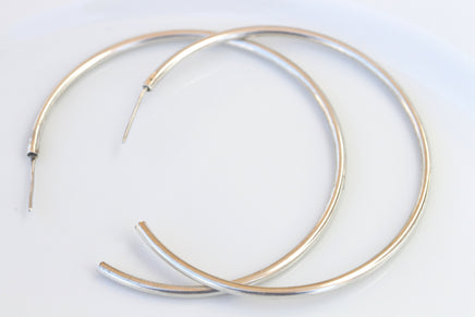 Oversized hoop earrings,  Extra large thin hoop earrings, 925 Sterling silver hoop earrings, Big hoop earrings, Silver hoops, Round earrings