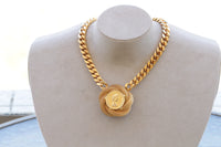 COIN NECKLACE, Miami Cuban Necklace, Gourmet Chunky Necklace, Gold Coin Necklace, Elizabeth Coin Big Pendant, Gold Chunky Gold Curb Choker