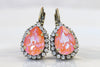 ORANGE EARRINGS, Orange Wedding Earrings, Bridesmaids Rebeka Earrings, Ab Orange Earrings, For Brides, Orange Vintage Style Earrings,Gift