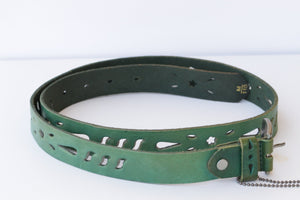 GREEN BELT, Green Leather Belt, Silver Buckle belt, Women&#39;s belt. Jeans belt, Casual Boho belt, Unisex Emerald Green belt, Retro Style belt