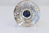 Lapis Silver sterling ring, Blue Lapis Ring, Ornament ring, Gift for her, Lapis Lazuli Ring, Circle blue Ring,Genuine Lapis Gemstone Ring