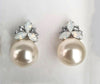 OPAL AND PEARL Earrings, Pearl Beads Earrings,  White Opal Wedding Earrings, Statement Crystal And Pearl Drop Earrings, Earrings For Brides