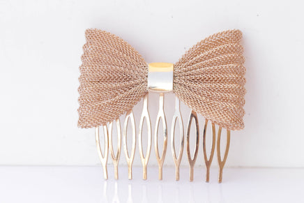 Bow HAIR Comb, Bridal Dainty Hair Comb Veil, Custom headpiece, Small Hair Accessories,Wedding Unique Hair Jewelry,Small Comb For Brides Gift