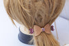 BLUSH BOW BARRETTE, Pink Hair Barrette,  Hair Accessories ,Morganite Crystal Hair Barrette, Vintage Hair Clip, Rose Gold Wedding Hair Clip