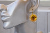YELLOW EARRING, Yellow Citrine Bridal Earrings, Lemon Earrings, Gold Drop Earrings, Yellow Jewelry, Citrine Crystal Earrings,Bridesmaid Gift