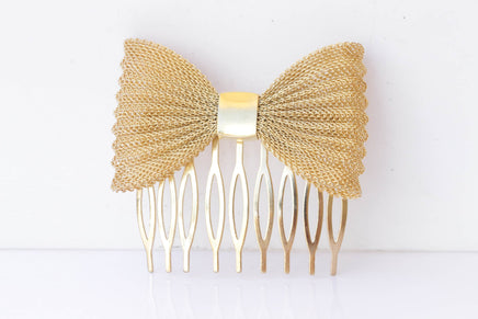 Bow HAIR Comb, Bridal Dainty Hair Comb Veil, Custom headpiece, Small Hair Accessories,Wedding Unique Hair Jewelry,Small Comb For Brides Gift