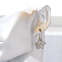 ANTIQUE SILVER EARRINGS, Flowers Earrings, Classic Earrings, Bridal Boho Earrings, Tropical Rustic Wedding Jewelry, Silver Dangle Earrings