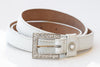 Women's Leather Belt, Rhinestone Studded belt, White Leather belt, Classic leather belt,leather belt for women thin belt, Leather Dress belt