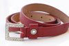 Women's Leather Belt, Rhinestone Studded belt, White Leather belt, Classic leather belt,leather belt for women thin belt, Leather Dress belt