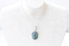 Eilat Stone Necklace, King Solomon Stone Necklace, Green Gemstone Necklace, Silver Sterling 925 Necklace, Filigree Handmade Natural Necklace