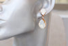 OPAL EARRINGS, Teardrop Simple Earrings, Wedding Jewelry, Bridal White Opal Crystal Earrings, Classic Necklace Earrings For Bridesmaid  Gift