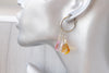 COLORFUL Fringes Earrings, Hoop Dangle Earrings, Gipsy Earrings,TASSEL Earrings, Silver Plated Earrings, Bridal Hoop Earrings ,Daily Earring