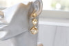 CHAMPAGNE GOLD EARRINGS, Bridal Rose Gold Earrings, Statement Vintage Earrings, Long Classic Earrings,Wedding Earrings,Chandelier Earring