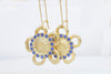 Gold And Blue earrings. Sapphire crystal earrings, Bridesmaid gifts, Dangle Flowers earrings, Women's earrings, Gold Drop earrings