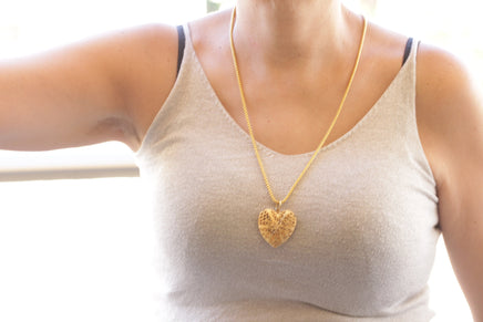 HEART LOCKET NECKLACE,  Gold Locket Necklace, Long Necklace, Filigree Large Heart Necklace, Statement Gold  Photo Locket, Mother Day Gift