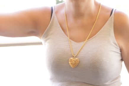 HEART LOCKET NECKLACE,  Gold Locket Necklace, Long Necklace, Filigree Large Heart Necklace, Statement Gold  Photo Locket, Mother Day Gift