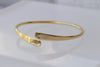 GOLD BRACELET, Open Gold Plated Cuff Bracelet, Minimalist Gold Bracelet, Gift For Her, Classic jewelry,Flat Bangle Bracelet, Dainty Bracelet