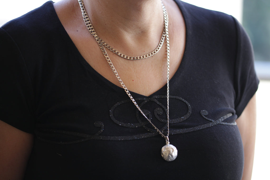Women's Silver Ball Chain Layered Necklace