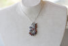 Garnet pendant , Antique necklace, Victorian necklace, Old sterling necklace, Vintage garnet sterling pendant,Garnet necklace,Antique garnet