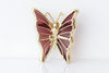 BUTTERFLY BROOCH, Gold and Brown Brooch, Statement Large Butterfly Brooches, Unique Gift For Her, Clothing Accessories,Vintage Pin For Woman