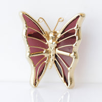 BUTTERFLY BROOCH, Gold and Brown Brooch, Statement Large Butterfly Brooches, Unique Gift For Her, Clothing Accessories,Vintage Pin For Woman